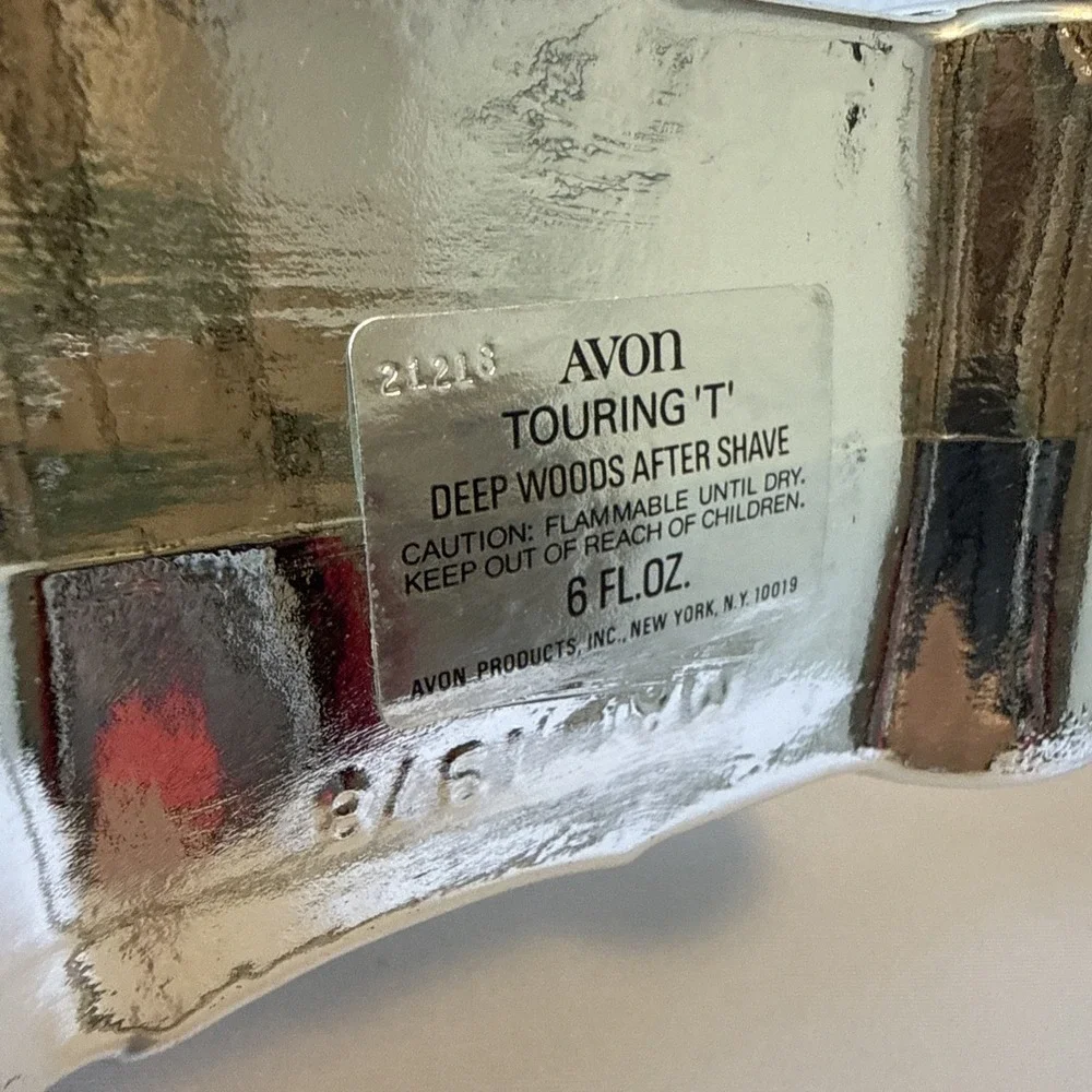 Vintage Avon Touring T Aftershave Bottle Decanter Car Silver Full 6oz With Box